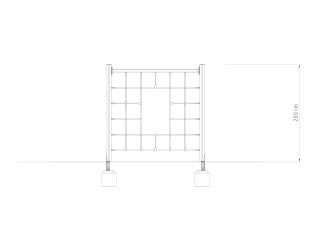 Przeplotnia linowa kratownica z otworem