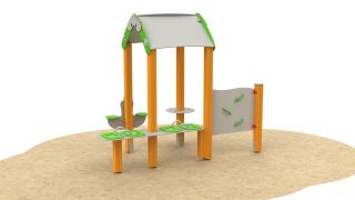 Wieża z dachem 
do zabaw w piasku