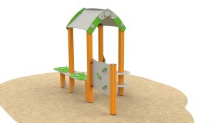 Wieża z dachem 
do zabaw w piasku