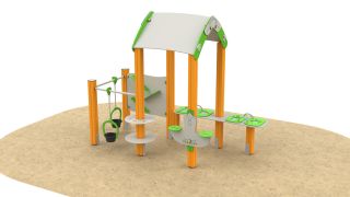 Wieża z dachem 
do zbaw w piasku z wiaderkami