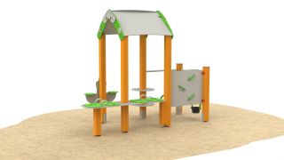 Wieża z dachem 
do zbaw w piasku z wiaderkami